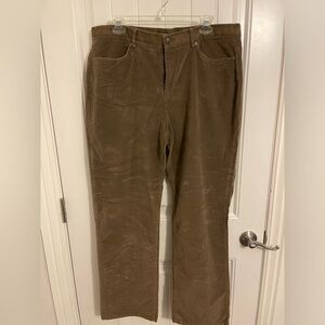 Brown Corduroy Pants Crazy Horse Liz Claiborne Co. 16 Cotton &‎ Spandex Womens